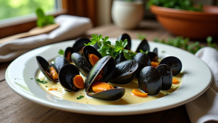Délicieuses moules à la crème au vin blanc : une recette simple et express
