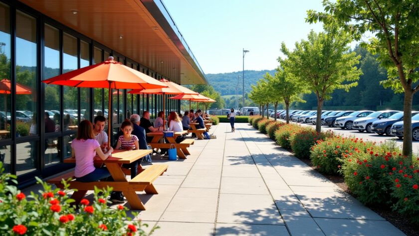 Aire du Haut Forez Sud sur l'A89 : découvrez services, restauration et stationnement