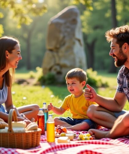 Découverte du site du menhir à Olonne-sur-Mer : balade en forêt et pique-nique convivial
